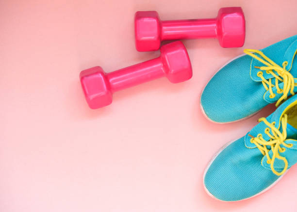istock Sports Crafts, dumbbells, drinking water 1159664690
