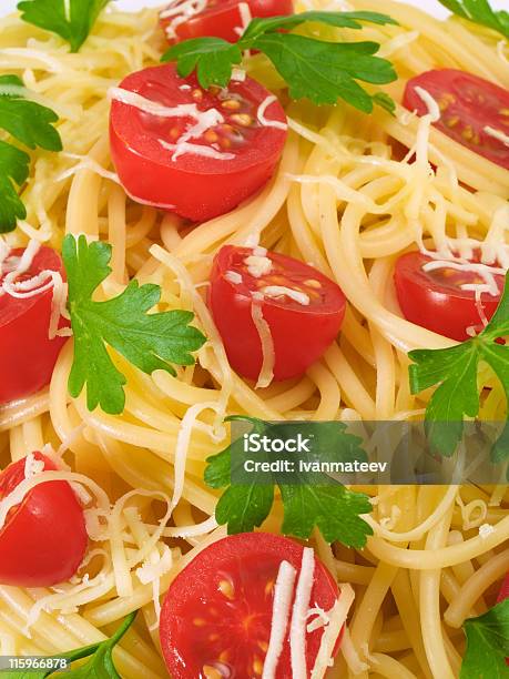 Pasta Collectionspaghetti Mit Kirschtomaten Stockfoto und mehr Bilder von Farbbild - Farbbild, Fettuccine, Fotografie