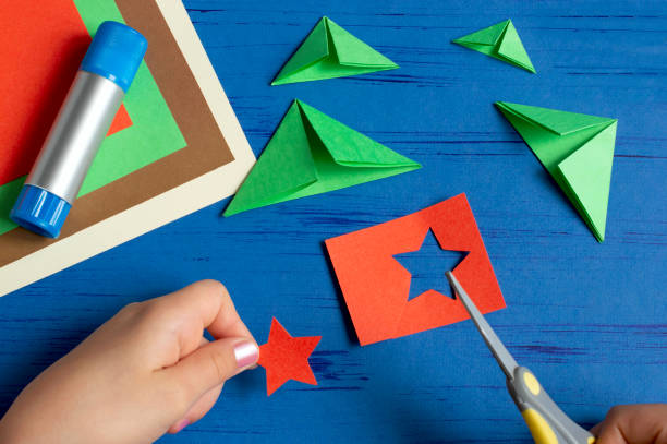 istock How to make Christmas card with Christmas tree. Step 6 1159669813