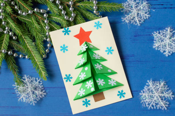 istock How to make Christmas card with Christmas tree. Step 14 1159669835