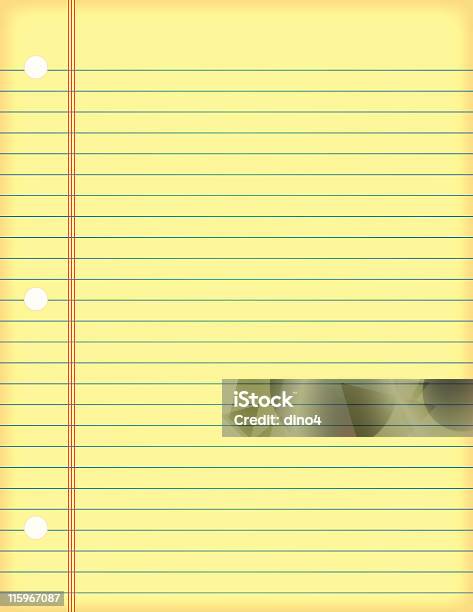 Желтый Свободной Лист — стоковая векторная графика и другие изображения на тему Жёлтый - Жёлтый, Линованная бумага, Архивная папка