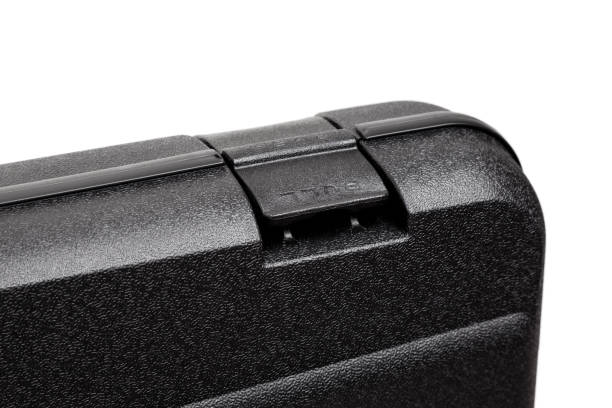istock black plastic case for gun isolated on white background 1159671418