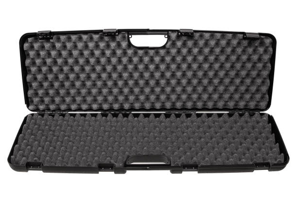 istock black plastic case for gun isolated on white background 1159671443