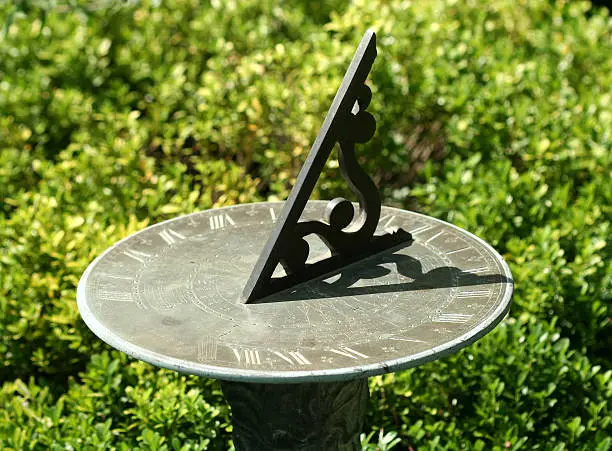 sundial in a garden