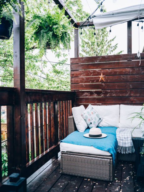 istock Outdoor patio deck in summer 1159677450