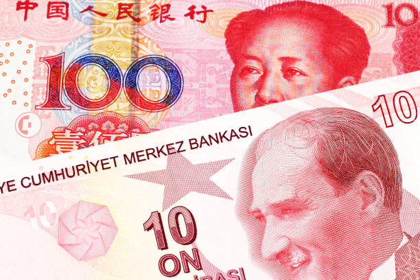 istock A Turkish lira bank note with a Chinese yuan bill 1159678541