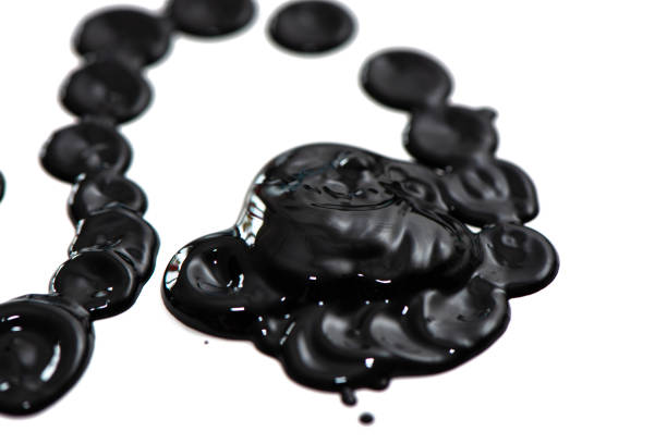 istock Black Acrylic Paint On White Background 1159683147