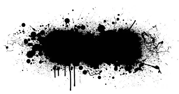 Vector illustration of Black paint splash background
