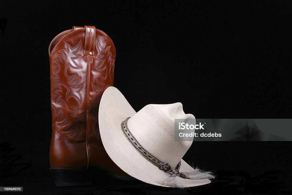 Chapéu de Cowboy e botas - Royalty-free Borla Foto de stock