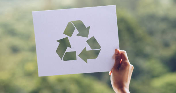 istock save world ecology concept environmental conservation with hands holding cut out paper recycle showing 1159695697