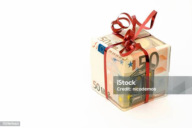 Present In Euro Stock Photo - Download Image Now - Currency, Christmas, Gift