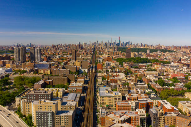 istock Train tracks leading to Manhattan NYC 1159698717