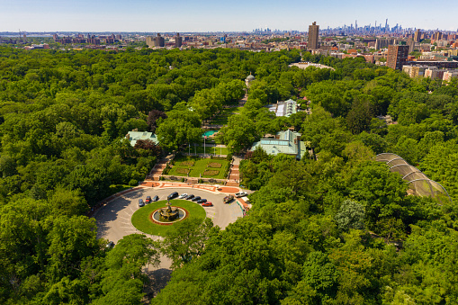 Aerial drone photo of the Bronx Zoo New York