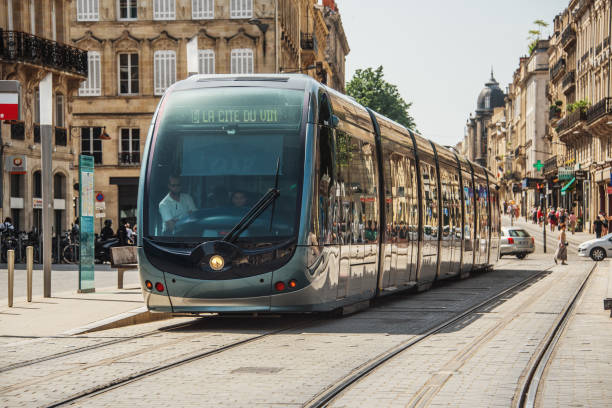 istock Modern tramway in Bordeaux, France 1159698747