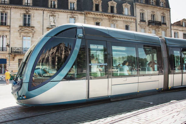 istock Modern tramway in Bordeaux, France 1159699089