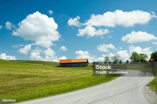 Country Road Stock Photo - Download Image Now - Agricultural Field, Agriculture, Blue