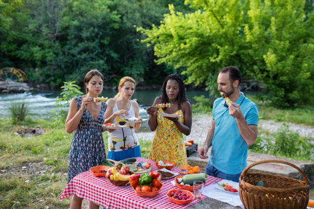 istock Healthy vegan eating in nature 1159705042