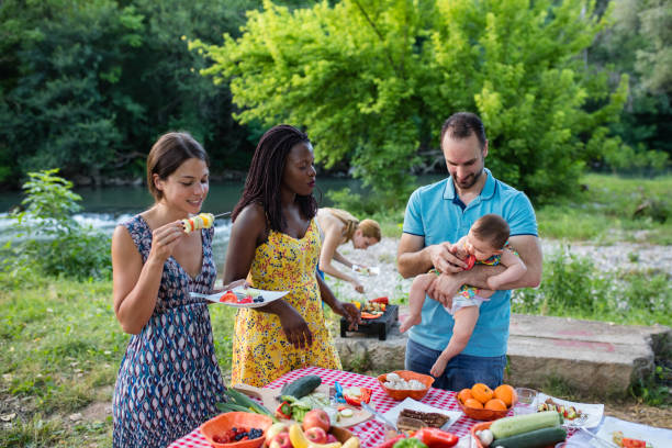 istock Healthy vegan eating in nature 1159705043