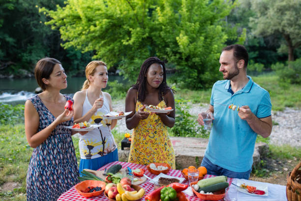 istock Healthy vegan eating in nature 1159705092