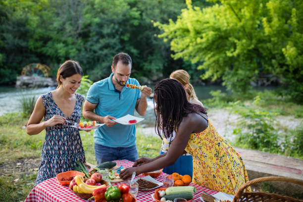 istock Healthy vegan eating in nature 1159705094