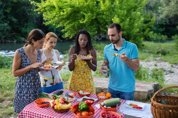 istock Healthy vegan eating in nature 1159705113