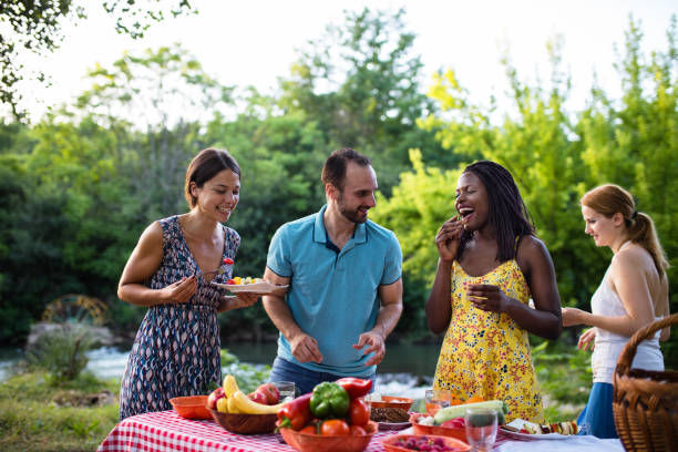 istock Healthy vegan eating in nature 1159705212