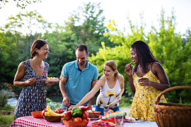 istock Healthy vegan eating in nature 1159705215