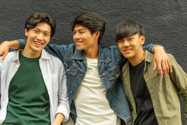 istock Group of Happy Asian Men Friends 1159706178