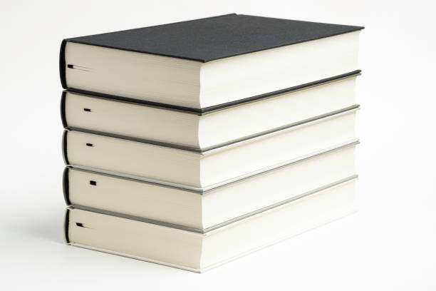 istock A Set Of Neatly Stacked Monochromatic Cloth Bound Books 1159707511