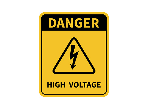 High voltage sign. danger sign. Vector illustration. on white background