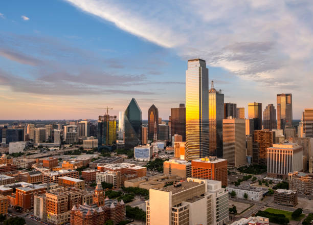 istock Dallas Texas evening skyline 1159711870