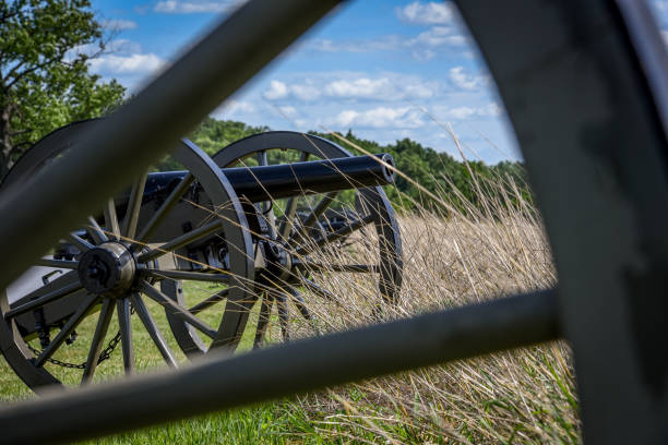 미국 남북 전쟁 - 게티즈버그 국립 군사 공원에서 대포 - american civil war battle conflict gettysburg national military park 뉴스 사진 이미지
