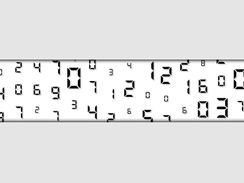 Digital Abstract Code Random Placement Different Sizes Vector ...
