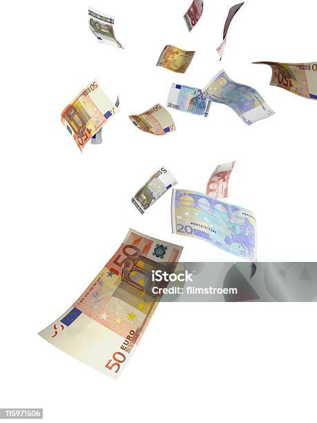 Pieniądze Deszcz - zdjęcia stockowe i więcej obrazów Banknot - Banknot, Symbol Euro, Waluta Unii Europejskiej