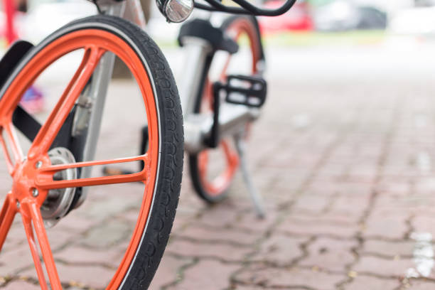 istock Selective focus of Bicycle parking on the sidewalk 1159717144
