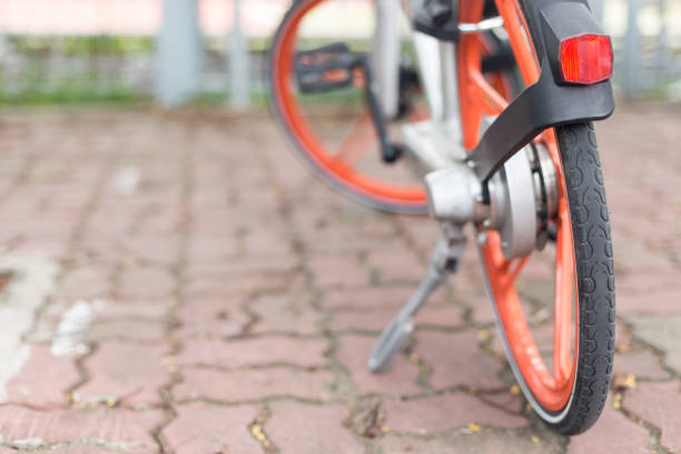 istock Selective focus of Bicycle parking on the sidewalk 1159717183