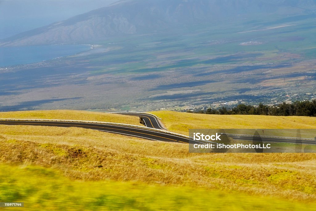 Road hasta Haleakala - Foto de stock de Vista cenital libre de derechos