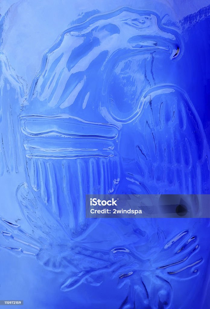 American Eagle in Glas - Lizenzfrei Blaues Glas Stock-Foto