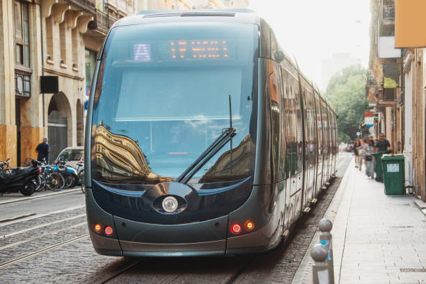 istock Modern tramway in Bordeaux, France 1159723183