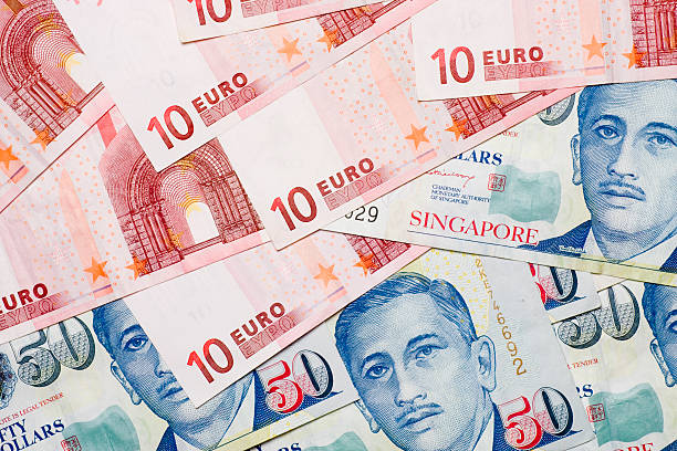 istock Euro and Singapore currencies 115973175
