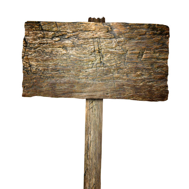 istock Wooden sign isolated on white background with clipping path 1159731816