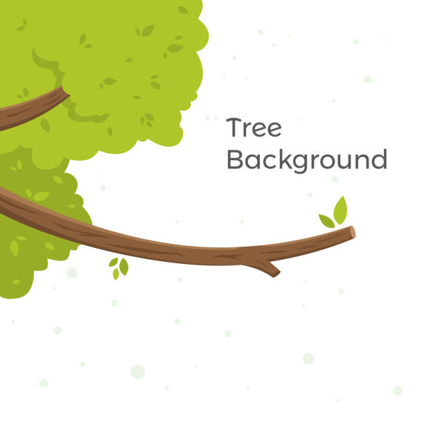 дерево листья вектор мультфильм - backgrounds ivy leaf green stock illustrations