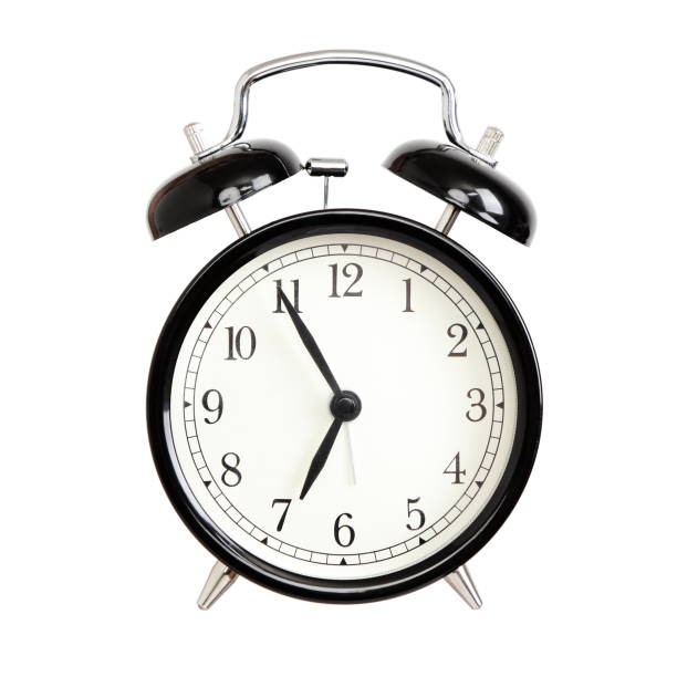 istock Alarm clocks - black bell alarm clock isolated 1159732997