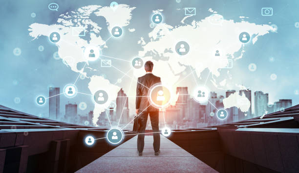 istock Global communication network concept. worldwide business. 1159742407