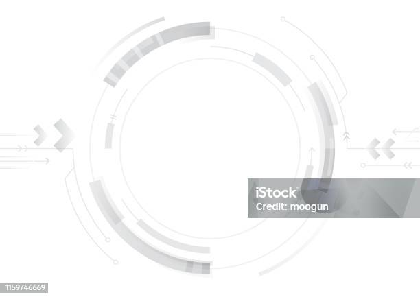 Round Technology Vector White Background Abstract Technology Circle Design On White Background Stock ...