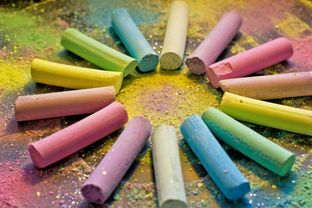 istock circle from colorful chalk on colored background 1159747745