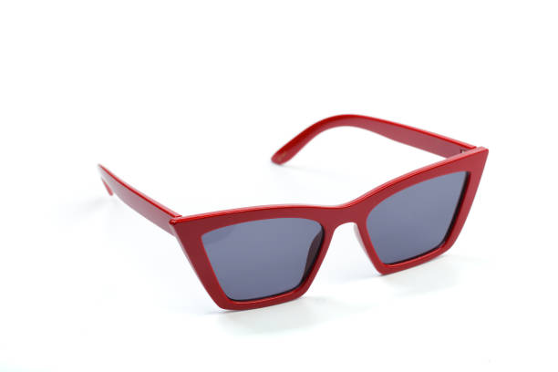 istock red modern sunglasses isolated on white background - Image 1159747919
