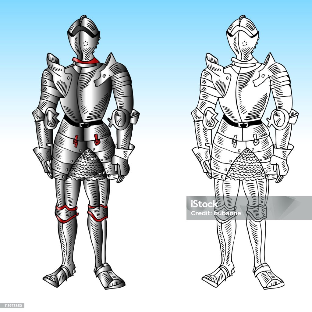 Knight - arte vectorial de Alrededor del siglo XIV libre de derechos