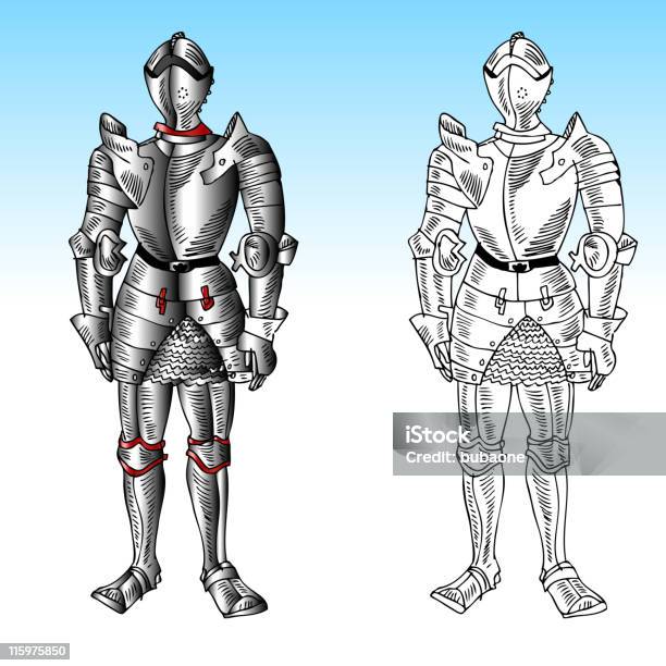 Ilustración de Knight y más Vectores Libres de Derechos de Alrededor del siglo XIV - Alrededor del siglo XIV, Alrededor del siglo XV, Armadura - Armadura tradicional