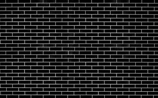 istock The dark black brick wall has a rough surface as a background image. 1159760463